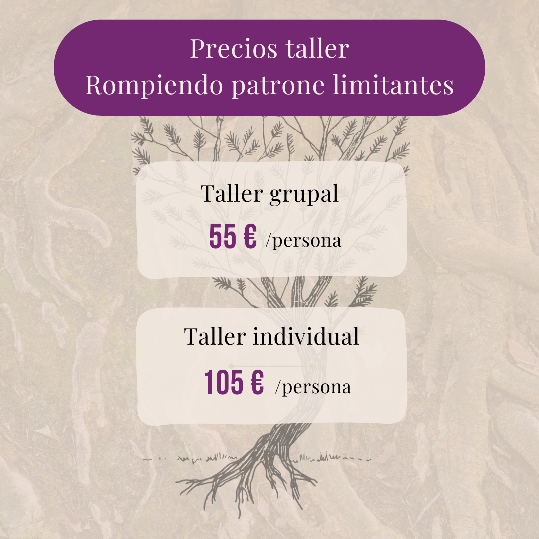 Tarifas taller rompiendo patrones limitantes Método Raíz Zona Positiva acompañamiento consciente tarot evolutivo